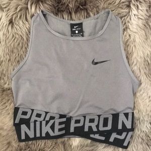 nike women's pro intertwist crop tank top